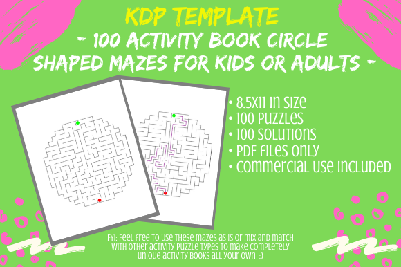100 Circle Shaped Mazes 4 Activity Books: KDP Interior