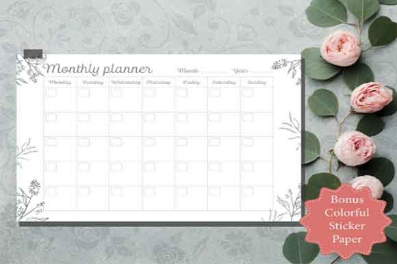 Designing Intentional Workflows with the Floral Planner Undated Monthly Printable