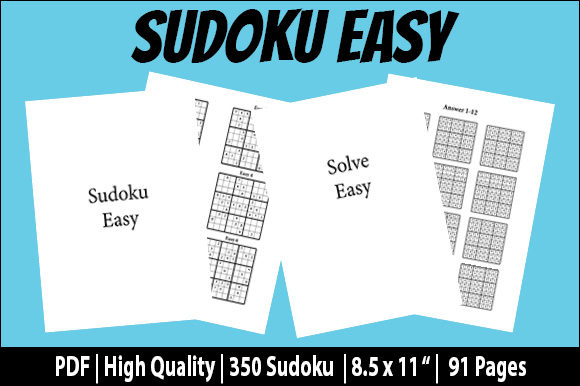 Easy Sudoku Brain Puzzles Game Answers: KDP Ready