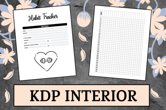 Habit Tracker KDP Interior: Ready-to-Upload 8x10 Template