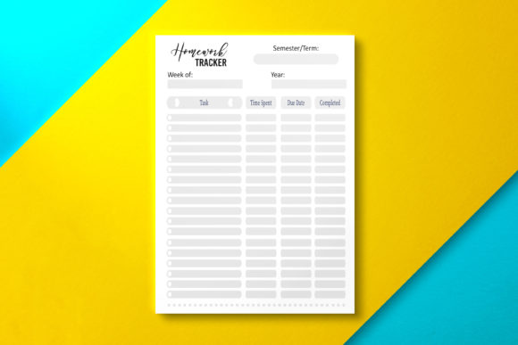 Homework Tracker Template Gray: Choosing the Right Format for Academic Success