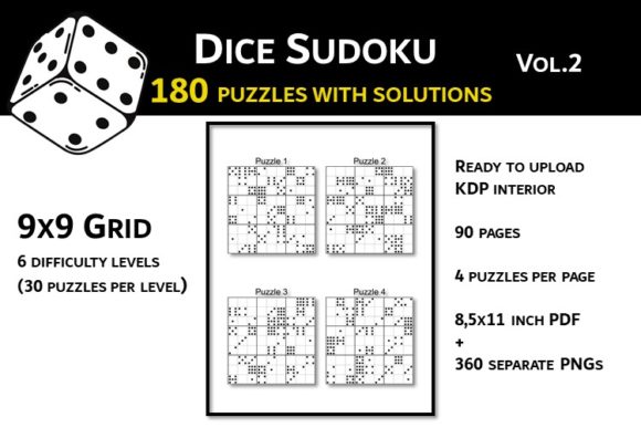 Integrating Dice Sudoku - 180 Puzzles Solutions V2 into Commercial and Educational Print Projects