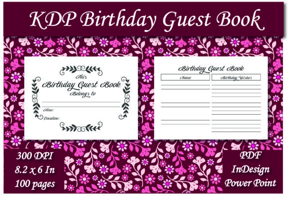 KDP Birthday Guest Book Interior: Creating Memorable Keepsakes with Professional Templates