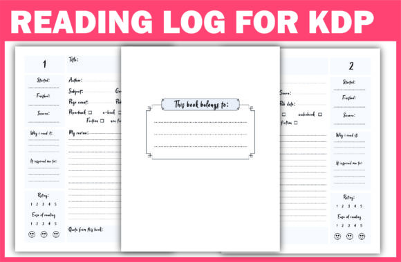 Reading Log Book Review Ready for KDP Design