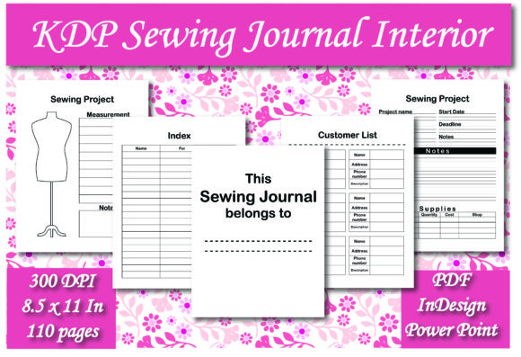 Streamlining Creative Workflows with a Customizable KDP Sewing Journal Interior