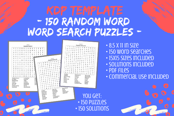Streamlining KDP Publishing with 150 15x15 Random Word Search Puzzles