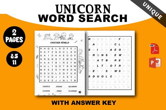Unicorn Word Search for Kids 5 WORLD: A Creative Resource