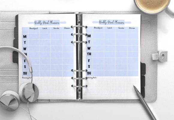 Weekly Meal Planner Sky Blue: Organizing Nutrition with Calm Clarity