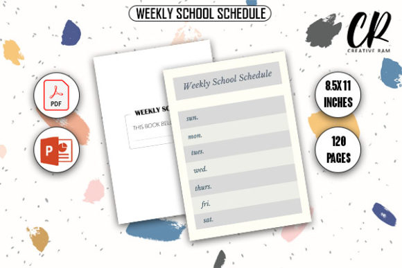 Weekly School Schedule KDP Interior: Print-Ready Template