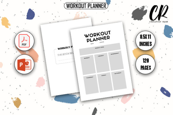 Workout Planner KDP Interior: Print-Ready Template